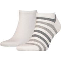 2er Pack TOMMY HILFIGER Duo Stripe Sneakersocken Herren 300 - white 39-42 von Tommy Hilfiger