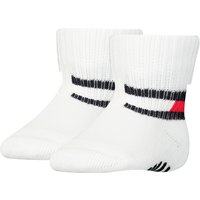 2er Pack TOMMY HILFIGER Flag Baby-Socken 001 - white 15-18 von Tommy Hilfiger