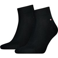 2er Pack TOMMY HILFIGER Quarter Socken Herren 200 - black 47-49 von Tommy Hilfiger