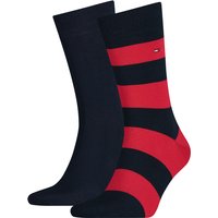 2er Pack TOMMY HILFIGER Rugby Stripe Socken Herren 085 - tommy original 39-42 von Tommy Hilfiger