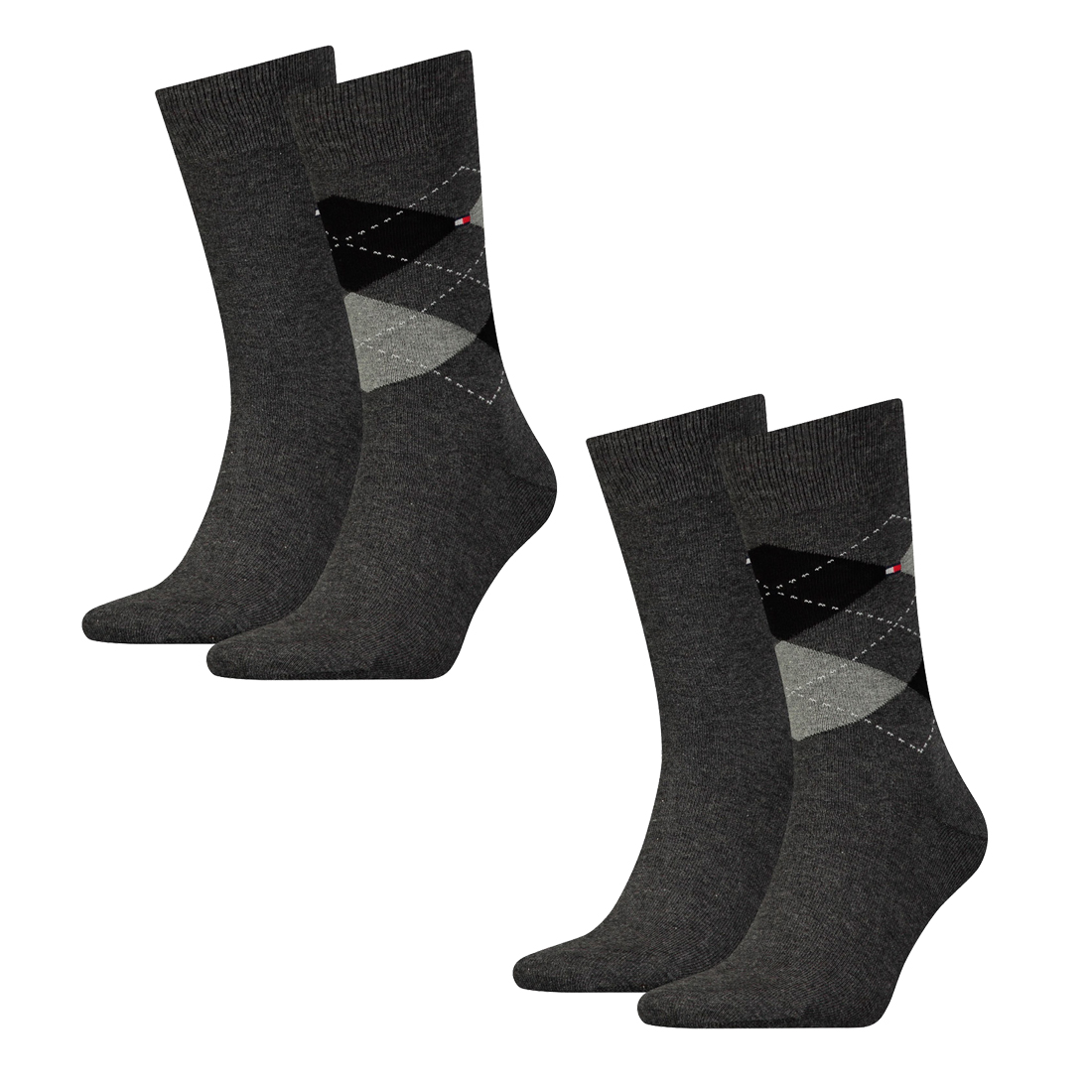 4 Paar TOMMY HILFIGER CHECK Socken Gr. 39 - 46 Herren Business Sneaker Socken von Tommy Hilfiger