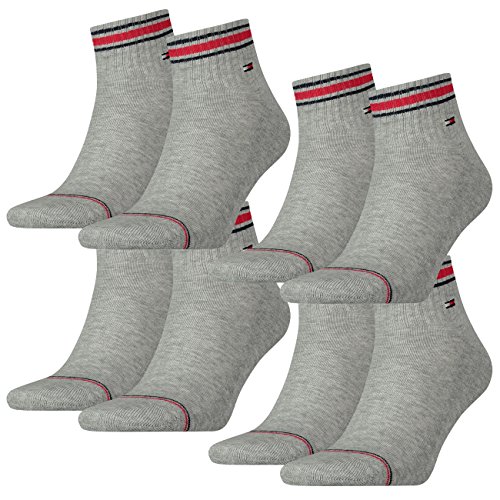 TOMMY HILFIGER Herren Sport Quarters Socken Sportsocken MIT FROTTEESOHLE 4er Pack (ionic tommy original, 39-42) von Tommy Hilfiger