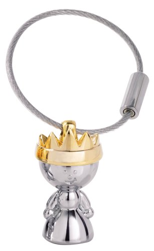 TROIKA Schlüsselanhänger LITTLE QUEEN - KR9-37/CH - Königin - goldene Krone - Queen, Hoheit, Majestät - Prinzessin - Metall glänzend - das Original von TROIKA von TROIKA