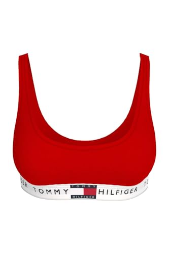 Tommy Hilfiger Damen Bralette Unlined mit Logobund, Rot (Primary Red), XS von Tommy Hilfiger