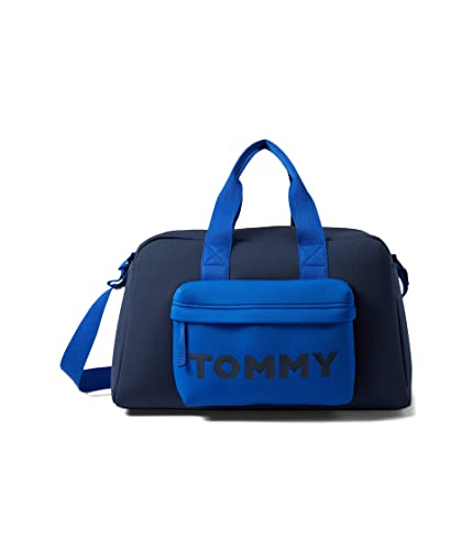 Tommy Hilfiger Elsie II Convertible Duffel Bold Logo Color-Block Nylon, Tommy Navy / Wasserkocher Blau, Einheitsgröße, Elsie II Reisetasche aus Neopren von Tommy Hilfiger