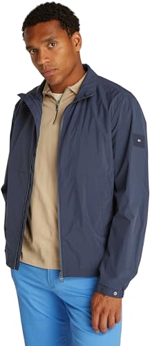 Tommy Hilfiger Herren Blouson Jacke Branded mit Reißverschluss, Blau (Desert Sky), S von Tommy Hilfiger