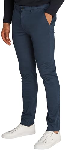 Tommy Hilfiger Herren Chino Hose Bleecker Printed Structure Slim Fit, Blau (Desert Sky), 28W/32L von Tommy Hilfiger