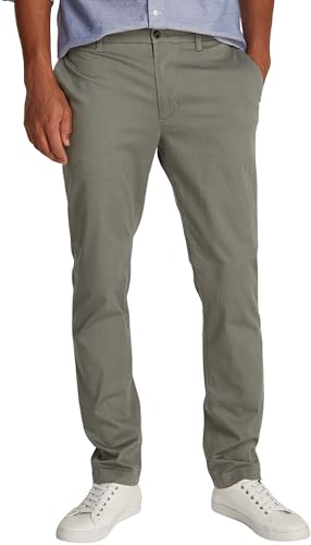 Tommy Hilfiger Herren Chino Hose Denton Printed Structure Straight Leg Fit, Grau (Hydrogen Grey), 30W/28L von Tommy Hilfiger