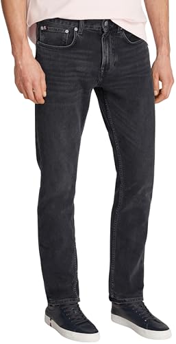 Tommy Hilfiger Herren Jeans Hose Denton Straight Leg Fit, Grau (Clark Black), 32W/30L von Tommy Hilfiger