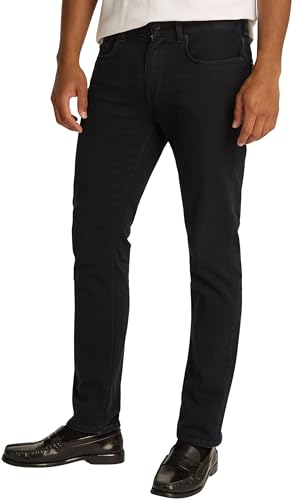 Tommy Hilfiger Herren Jeans Hose Denton Straight Leg Fit, Schwarz (Clean Blue), 34W/28L von Tommy Hilfiger