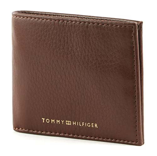 Tommy Hilfiger Herren Premium Leder dreifach gefaltete Geldbörse British Tan, OS von Tommy Hilfiger