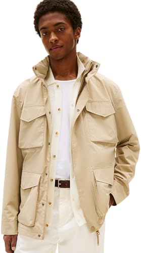 Tommy Hilfiger Herren Übergangsjacke Packable Field mit Brusttaschen, Beige (Sandalwood), M von Tommy Hilfiger