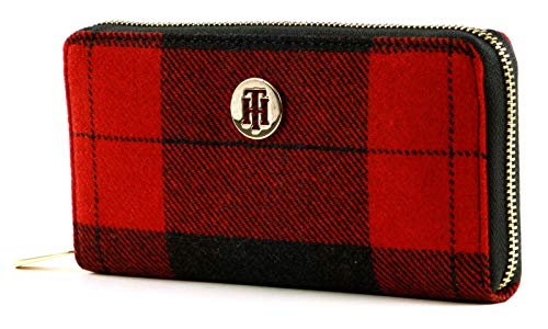 Tommy Hilfiger Honey Large Zip Around Wallet Corporate Melton Check von Tommy Hilfiger