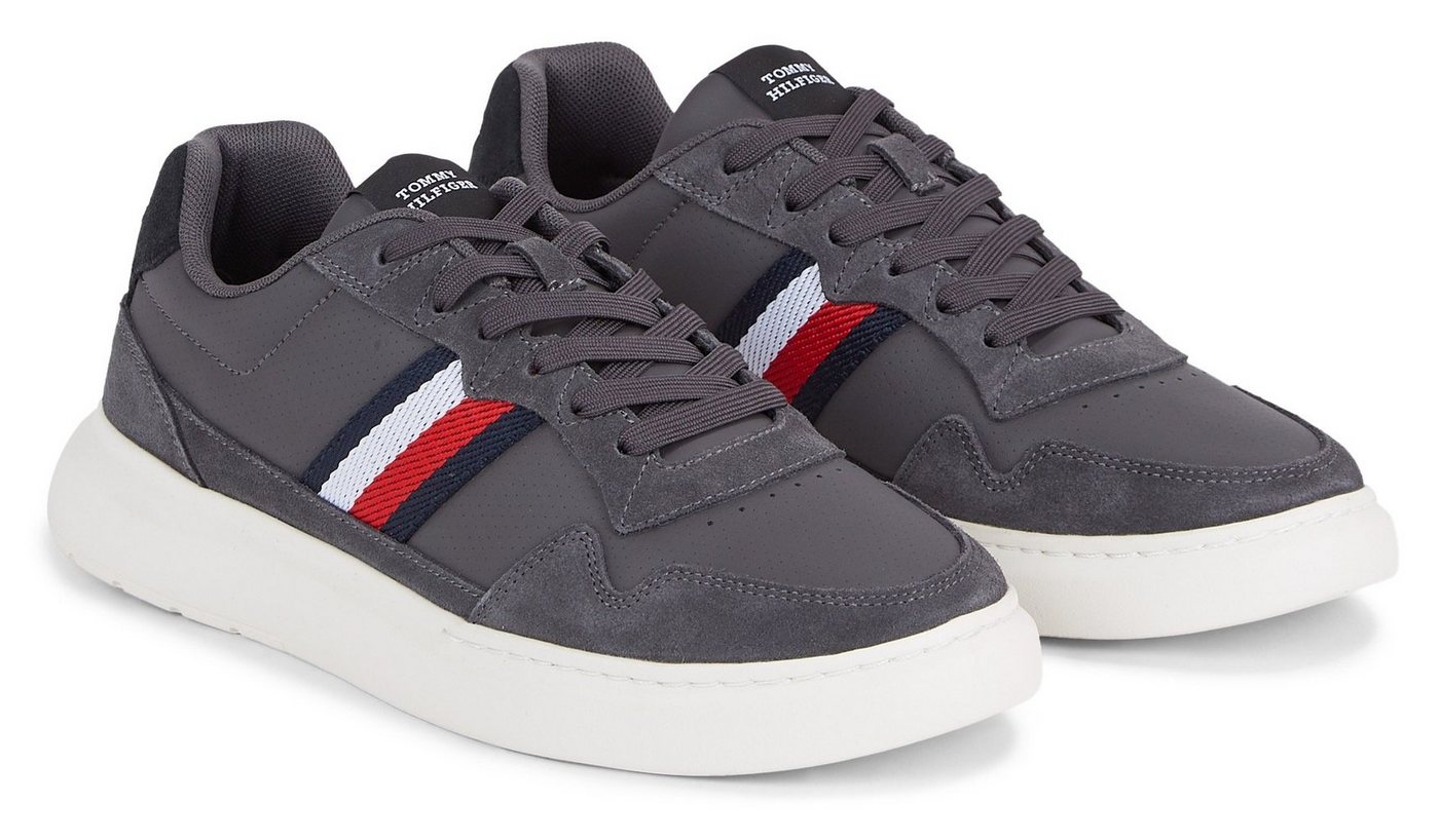 Tommy Hilfiger LIGHT CUPSOLE LTH MIX STRIPES Sneaker mit gepolstertem Schaftrand, Freizeitschuh, Halbschuh, Schnürschuh von Tommy Hilfiger