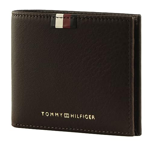 Tommy Hilfiger TH Premium Corporate Leather Mini CC Wallet Coffee Bean von Tommy Hilfiger