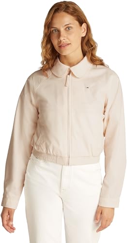 Tommy Jeans Damen Jacke Cotton Wasserabweisend, Elfenbein (Ancient White), XL von Tommy Jeans