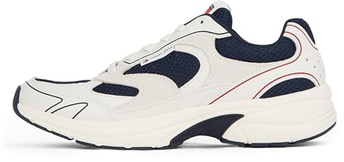 Tommy Jeans Herren Chunky Sole Sneaker The Coney zum Schnüren, Mehrfarbig (RWB), 46 von Tommy Jeans