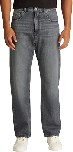Tommy Jeans Herren Jeans Hose Otis Regular Straight Leg, Schwarz (Denim Black), 30W/36L von Tommy Jeans