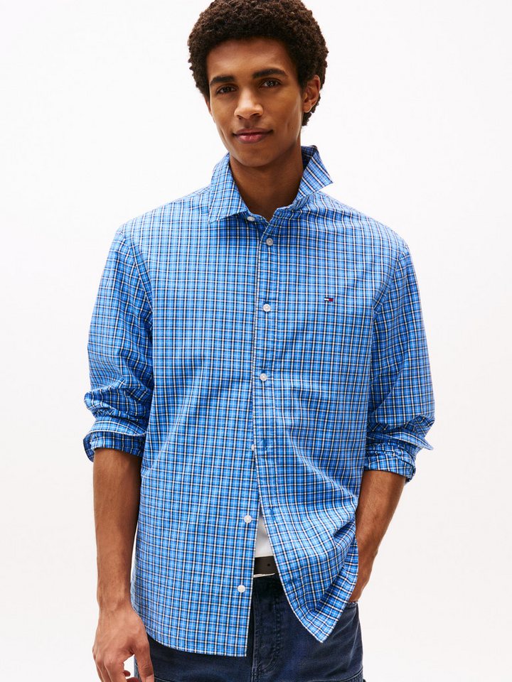 Tommy Jeans Langarmhemd TJM ESSNT POPLIN REG SHIRT EXT Mit Rundhalsausschnitt von Tommy Jeans