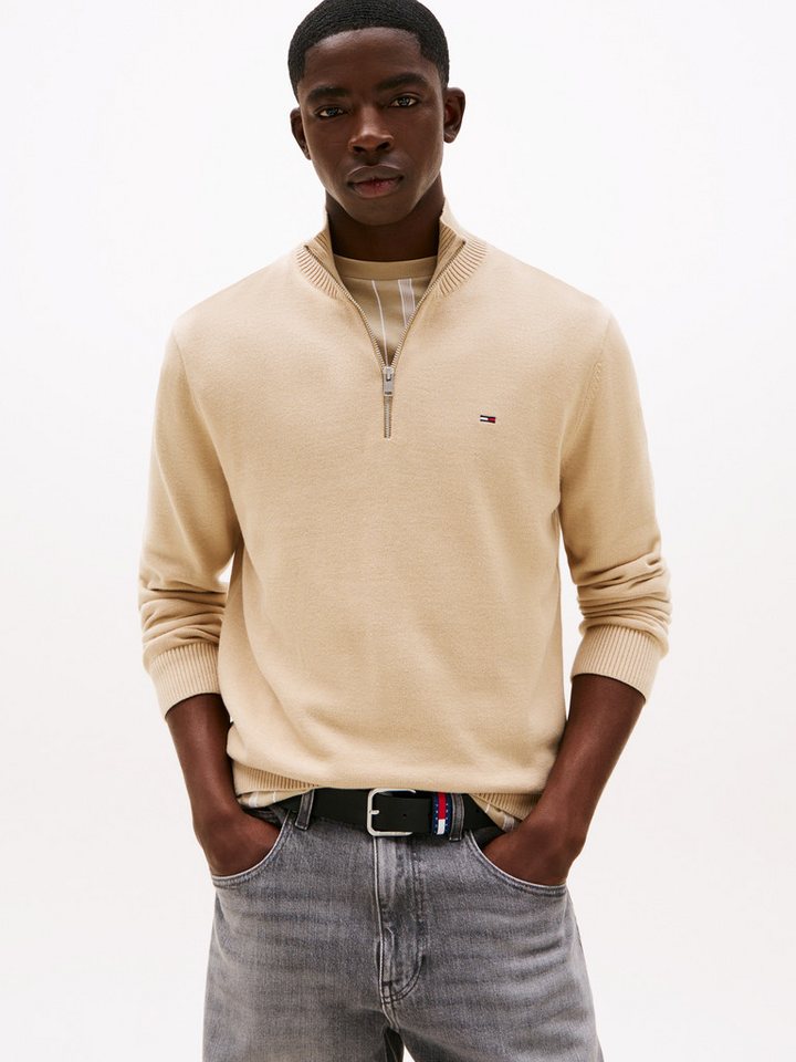 Tommy Jeans Strickpullover TJM SLM ESS LIGHT ¼ ZIP SWTR EXT Mit Rundhalsausschnitt von Tommy Jeans