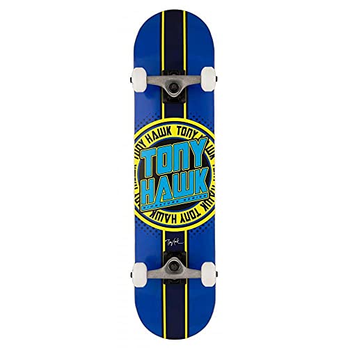 Tony Hawk SS 180+ Skateboard-Abzeichen mit Logo, Blau/Gelb, 19,1 cm breit von Tony Hawk