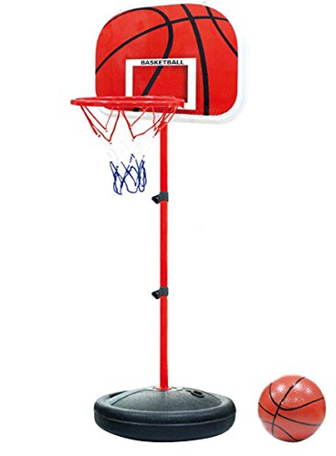 Tonyko verstellbar Kids Basketball Stand Basketballkorb Basketball tragbar Boards Spielzeug-Set 73-150 cm mit 1 Basketbälle von Tonyko