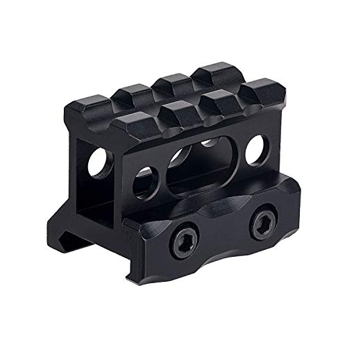 ToopMount Zielfernrohrmontagen Schiene 3 Steckplätze Short Riser Mount 1 "Höhe Slim Picatinny Rail Riser Mount, Tactical Scope Riser Base Mount aus Aluminiumlegierung von ToopMount