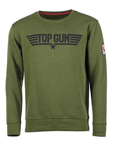 Top Gun Herren Sweatshirt Pp201019 Olive,3XL von Top Gun
