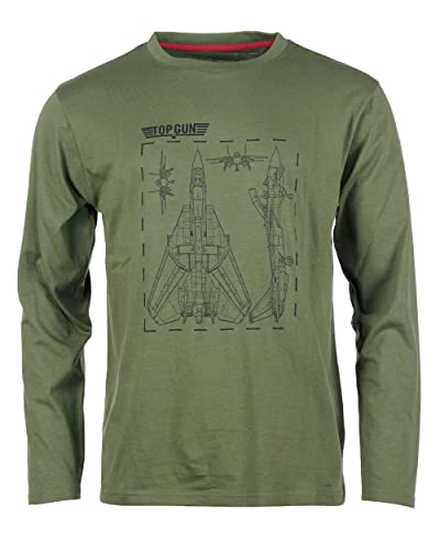 Top Gun Herren Sweatshirt Pp201020 Olive,L von Top Gun