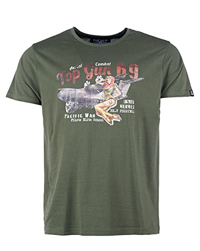 Top Gun Herren T-Shirt Tg20213026 Oliv,3XL von Top Gun