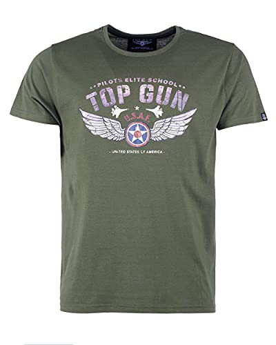 Top Gun Herren T-Shirt Tg20213027 Oliv,3XL von Top Gun