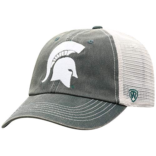Top of the World Herren Mütze NCAA Vintage Team Icon verstellbar, Herren, NCAA Men's Vintage Mesh Adjustable Icon Hat, Michigan State Spartans Green, Einstellbar von Top of the World