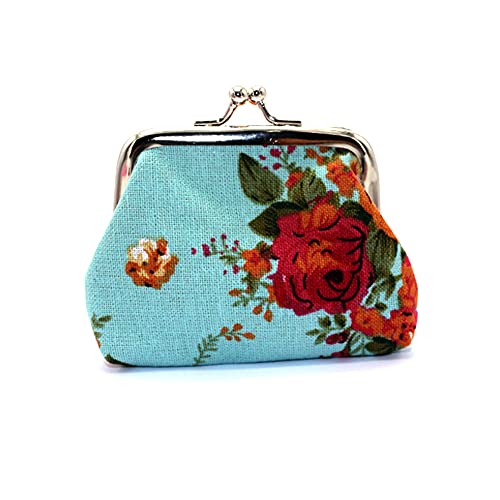 Münzbörsen, Münzbeutel Täschchen Weiß/Schwarz/Blau/Rosa Portemonnaie Vintage Handtasche Verschlussart Geldbörse Münze Beutel Damen Mädchen Geschenk von TopHomer