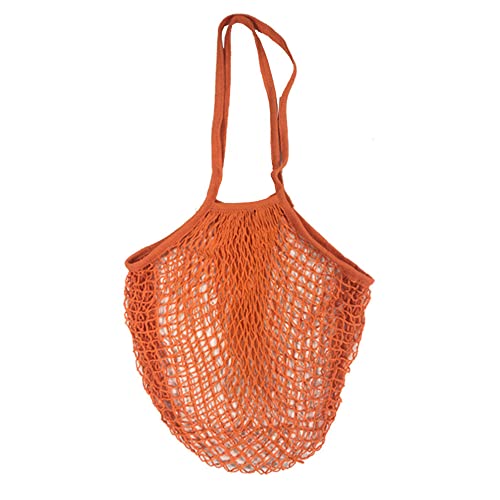 TopHomer Einkaufsnetz Netze Tasche Kartoffelsack Wiederverwendbar Einkaufstasche für Sandspielzeug, Obst, Gemüse, 1 Stück Orange von TopHomer