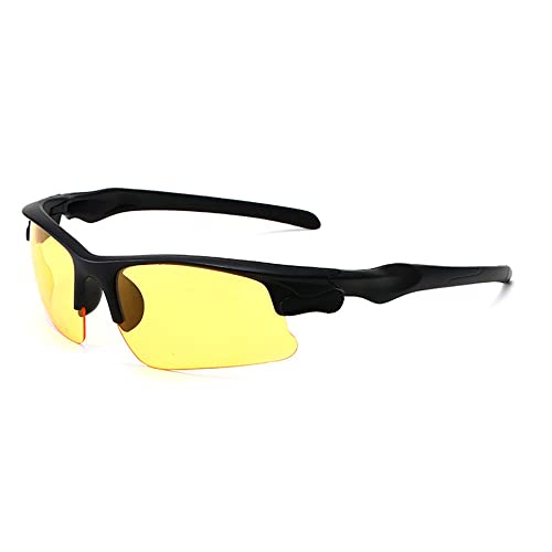 TopHomer Nachtfahrbrille Anti-Glare Nachtsichtbrille UV400 Outdoor Brille zum Radfahren, Joggen und Fahren (Jaune) von TopHomer