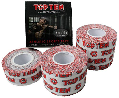 TOP Ten Unisex – Erwachsene 2301-1380 Grip-Tapes für Skateboards, Weiss, 3,8 Zentimeter x 10 m von TopTen