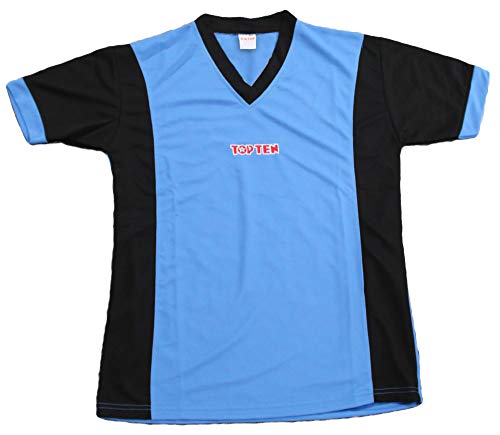 TOP Ten Unisex – Erwachsene 1955-6905 T-Shirts & Tops für Fußball-Fans, Blue-Black, L von TOP TEN
