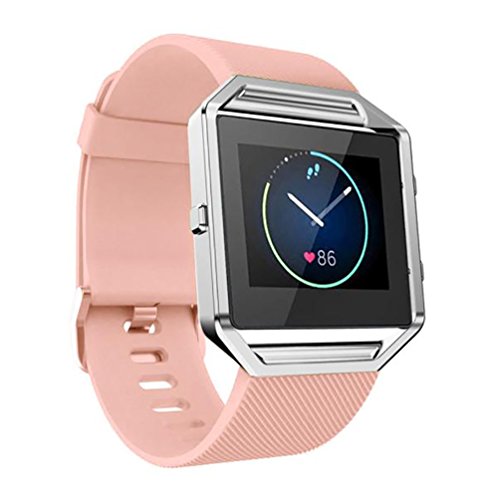 TopTen, Ersatz-Armband für Fitbit-Blaze-Smartwatch, verstellbar, aus weichem Silikon M rose von TopTen
