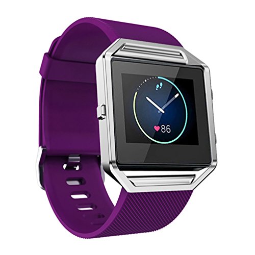 TopTen, Ersatz-Armband für Fitbit-Blaze-Smartwatch, verstellbar, aus weichem Silikon M violett von TopTen