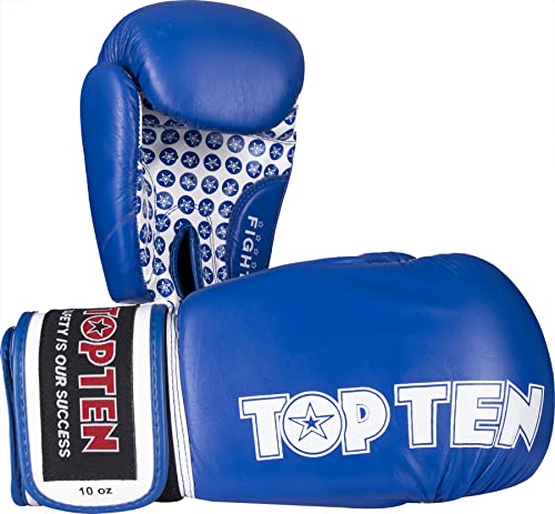 TOP TEN Unisex – Erwachsene 20661-6010 Boxhandschuhe, Blau, 10 oz von TOP TEN