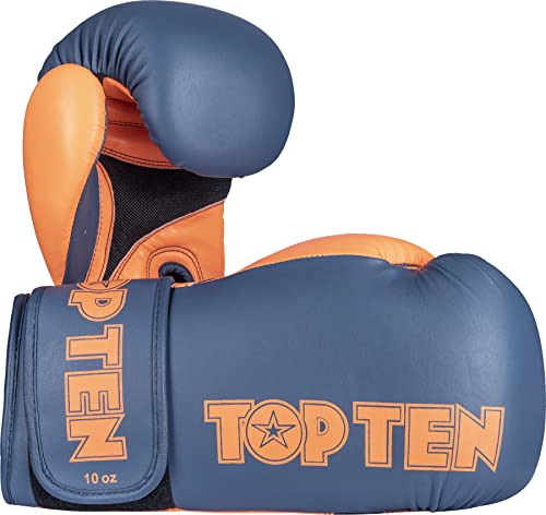 Boxhandschuhe „XLP“ - 14 oz, grau-orange von TOP TEN