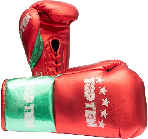 Boxhandschuhen „Pro MX“ - rot-grün, 10 oz, StandardCut von TOP TEN