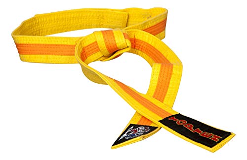 TopTen Budogürtel „KAMPFKATZEN“ zweifarbig Velcro - gelb-orange von TopTen