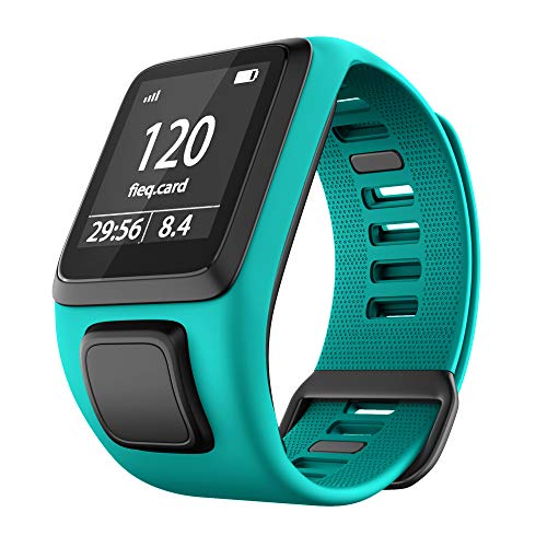 TopTen Silikon Uhrenarmband Ersatzband Zubehör Armband Kompatibel für TomTom Runner 2/3 Serie, Spark 3, Golfer 2, Adventurer Smartwatch (blau) von TopTen