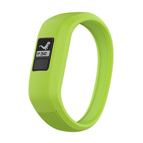 TopTen Weiches Silikon-Ersatzarmband für Garmin Vivofit JR/Vivofit JR 2/Vivofit 3 Kinder Aktivitäts-Fitness-Tracker (grün, klein) von TopTen