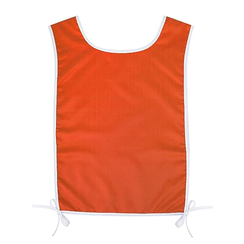 (Price/Piece)TOPTIE Training Bibs Sports Event Vest Apron Style Bibs with Ties Polyester 2-Tone Event Adult for Golf Sports-Orange von TopTie