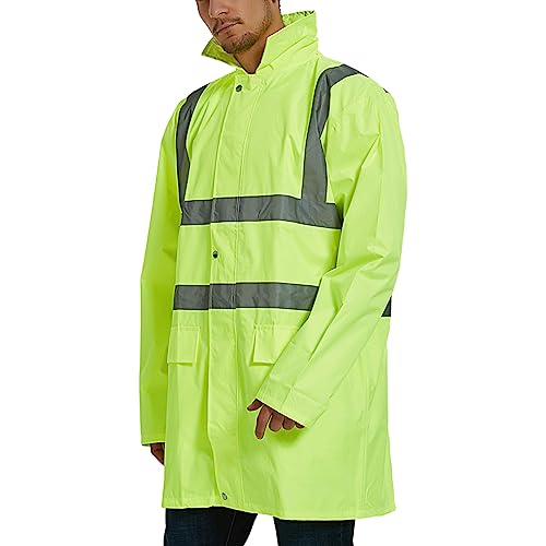 TopTie Sicherheits-Regenjacke ANSI Wasserdichte leichte reflektierende Windjacke Reflektierende Arbeitskleidung von TopTie