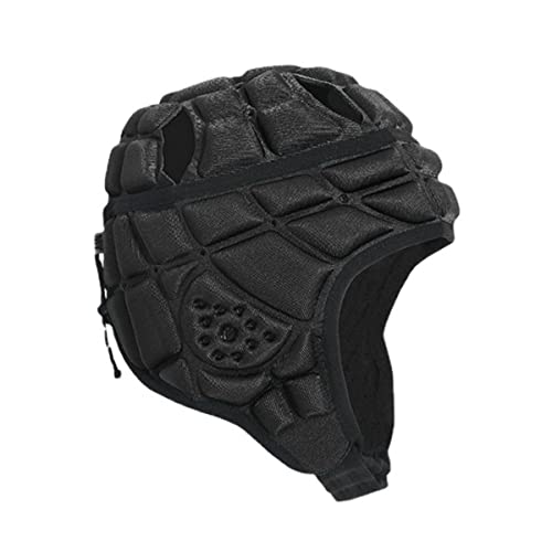 Topeter- Gepolsterte Helm-Schutz-Kopfbedeckung für Rugby-Fußball-Fußball-Unisex-Erwachsene Schwarz von Topeter