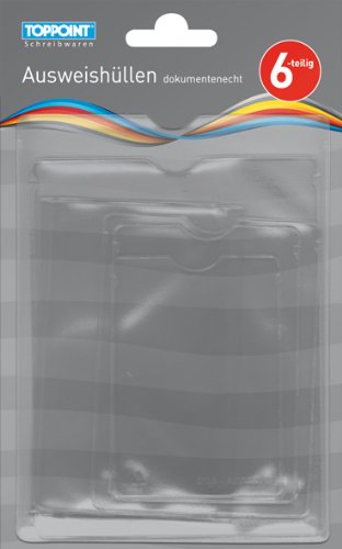 Stylex 6 Ausweishüllen transparent, Verschiedene Größen, Unisex, Kunststoff, Minimalistisch, Dokumentenecht, Transparent, Wallet von Stylex