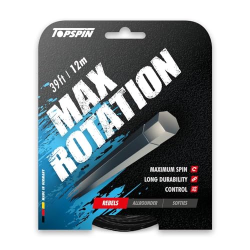 Topspin Tennissaite Max Rotation - 12m 'The Flying High' Tennis-Saite für Hohes Spin-Potenzial, Saitenstärke:1.37 mm von Topspin